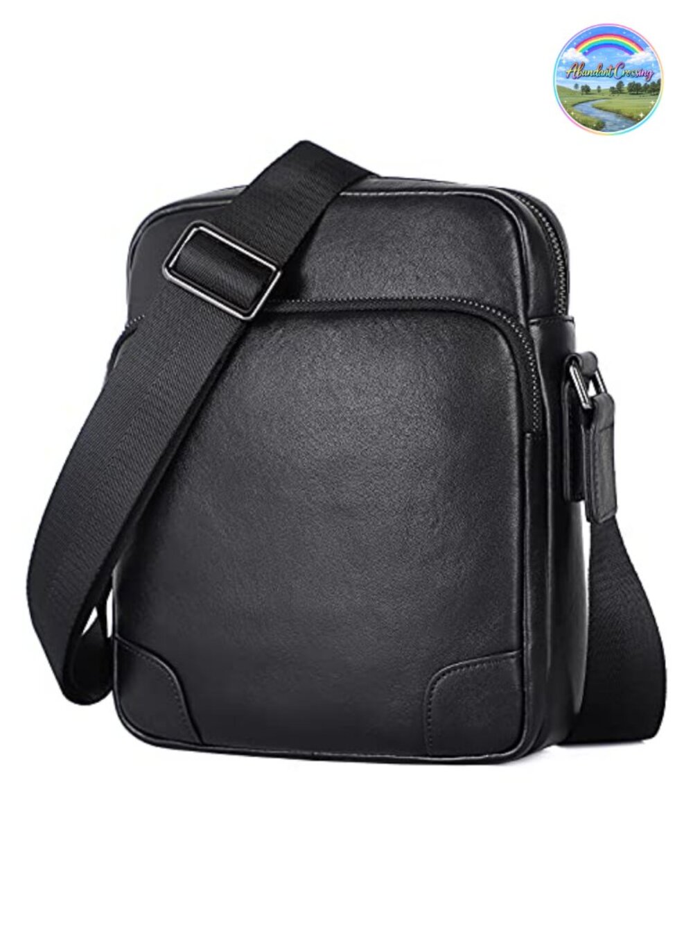 Genuine Cowhide Leather Messenger Crossbody Bag Men Work Business
